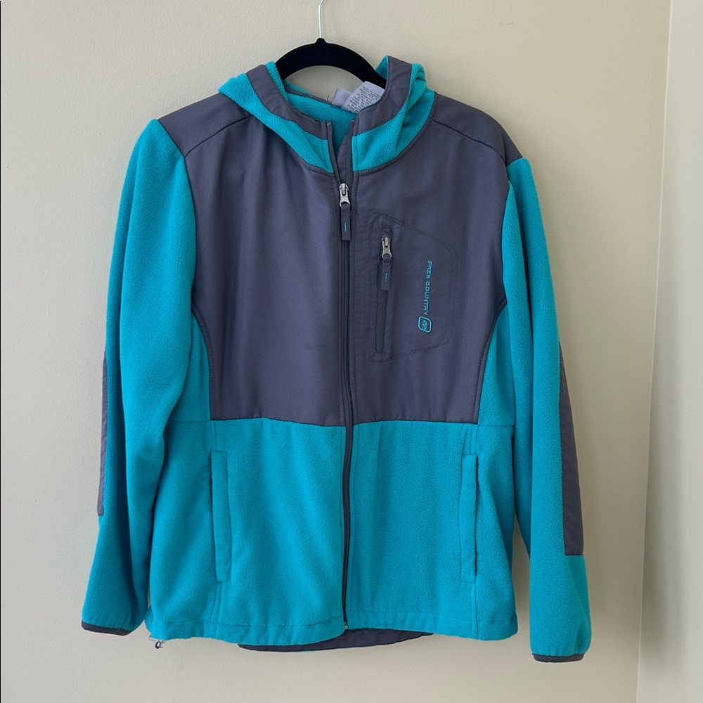 Free Country Teal and Gray Puffer Jacket